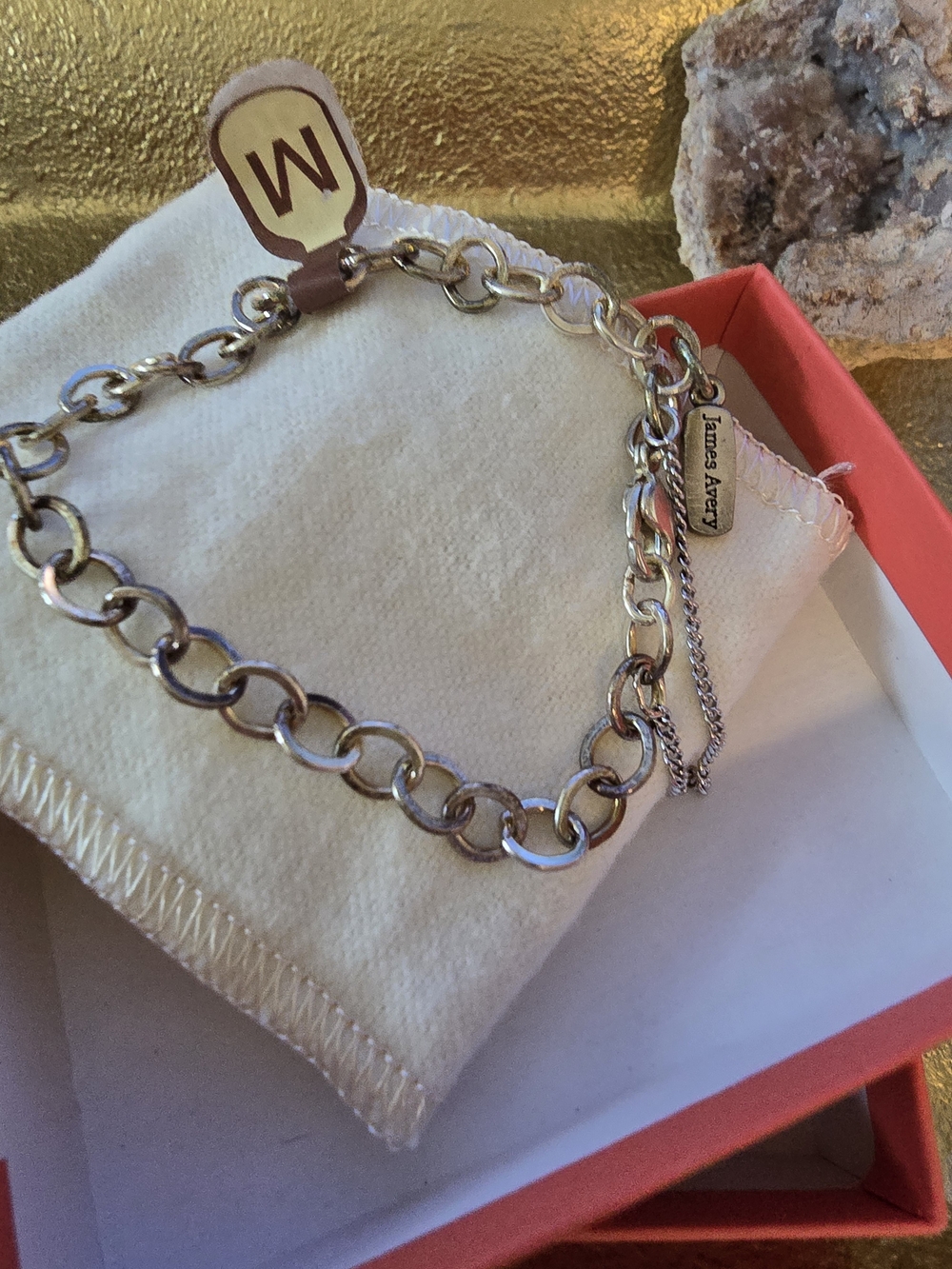 James Avery Silver Link Bracelet with Tag - Picture 2 of 3